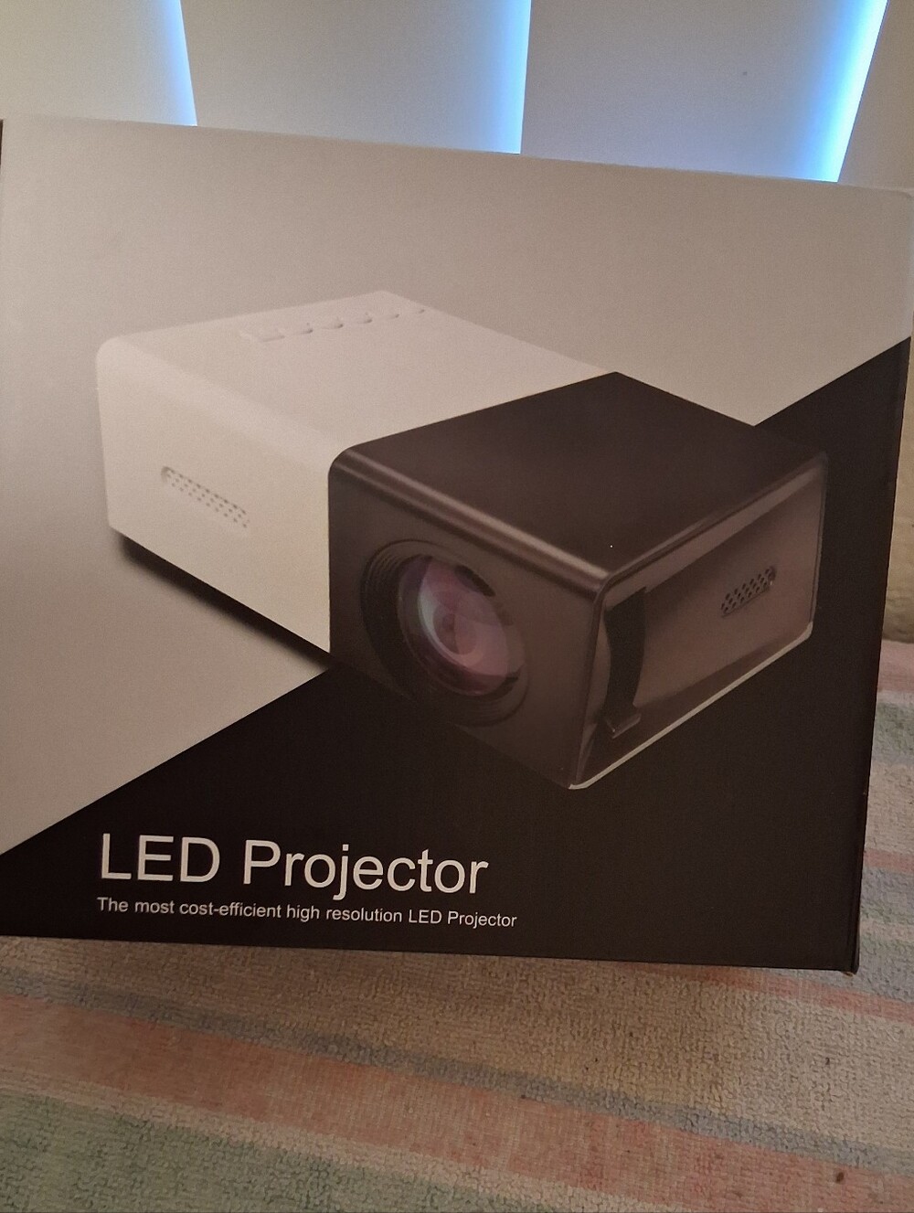 LED Projector - Black and White Portable Home Theater Projector